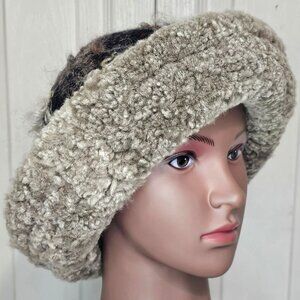 Vintage Miriam Carter Feltmaker Hat Textured Wool Roller Brim Bucket Art to Wear
